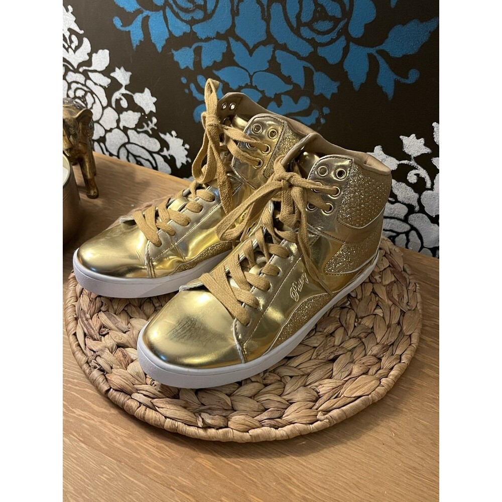 Pastry Gold Glitter High Top Sneakers Size 8.5